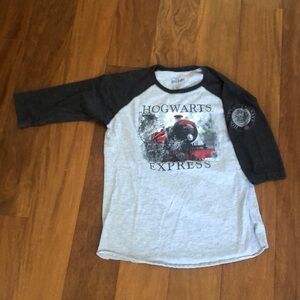 Harry Potter Hogwarts Express Railways 3/4 sleeve tee, size large, like new.